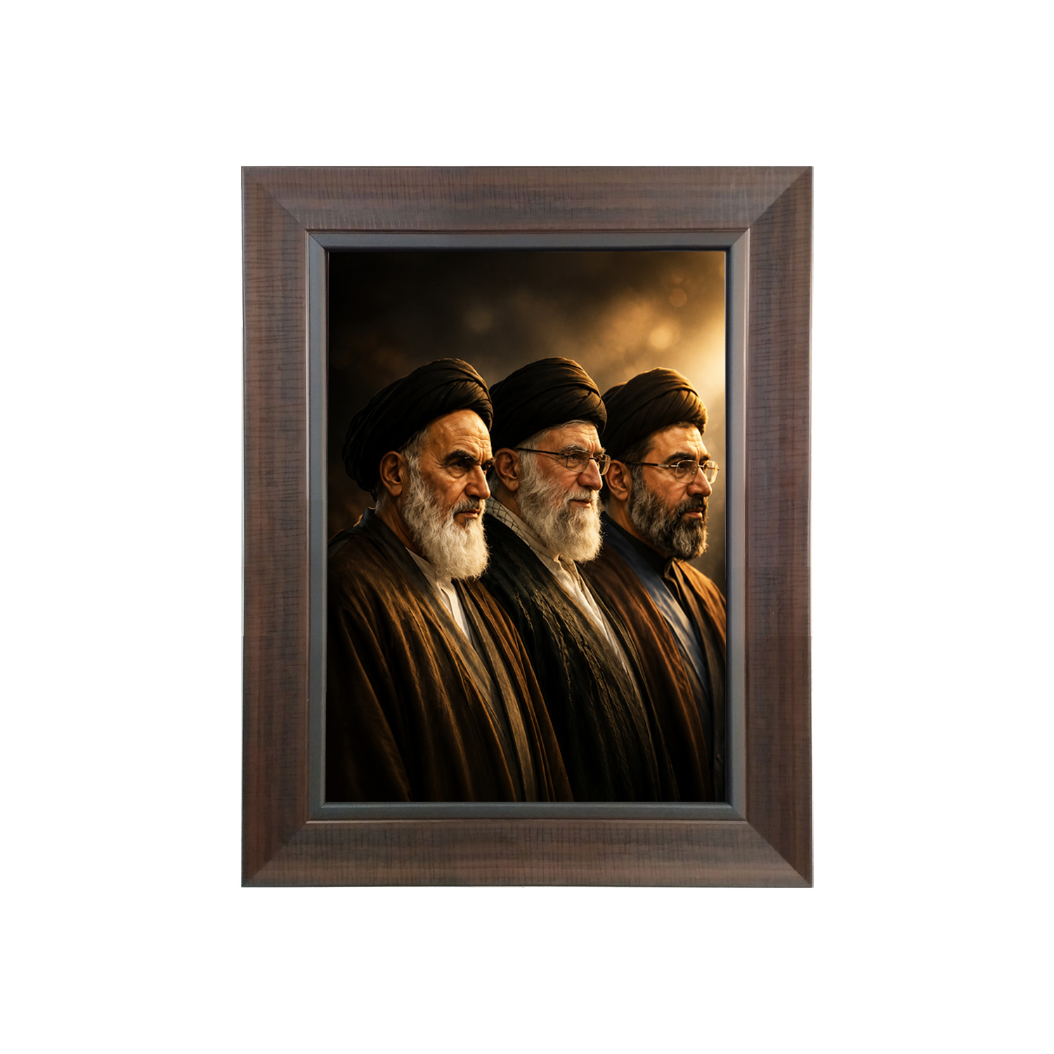 تابلو چاپ فلز امام خمینی، خامنه ای، مجتبی خامنه ای ؛ ابعاد ۳۰×۴۰ سانتی‌متر